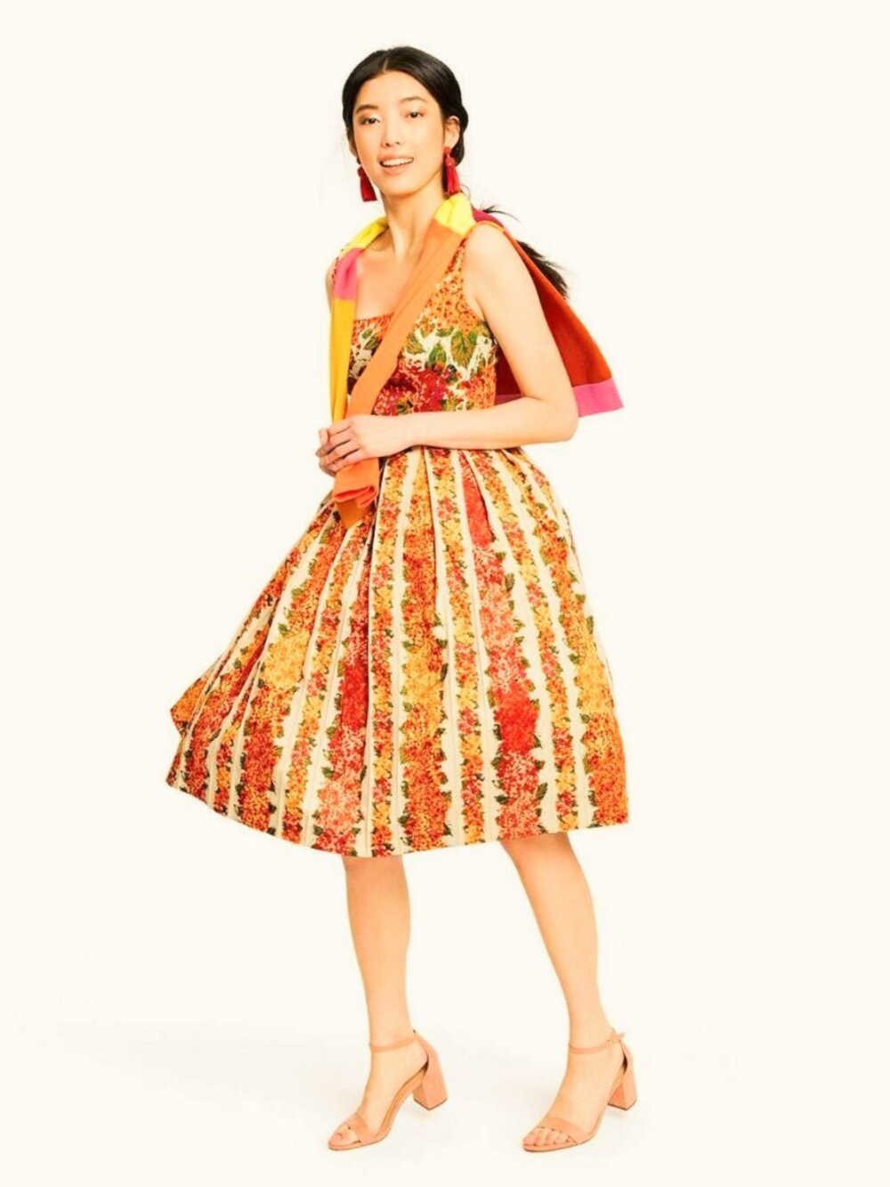 NWOT ISAAC MIZRAHI x Target Cotton Floral Dress Size M - Picture 3 of 16